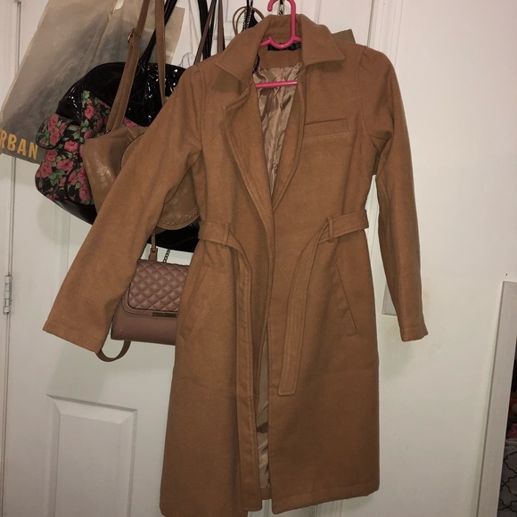 Missguided Jackets & Blazers - Missguided Camel Wool Coat